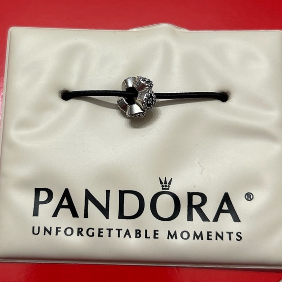 ⭐️Pandora Cascading Glamour Spacer Sterling Silver/Black⭐️ - Picture 3 of 4